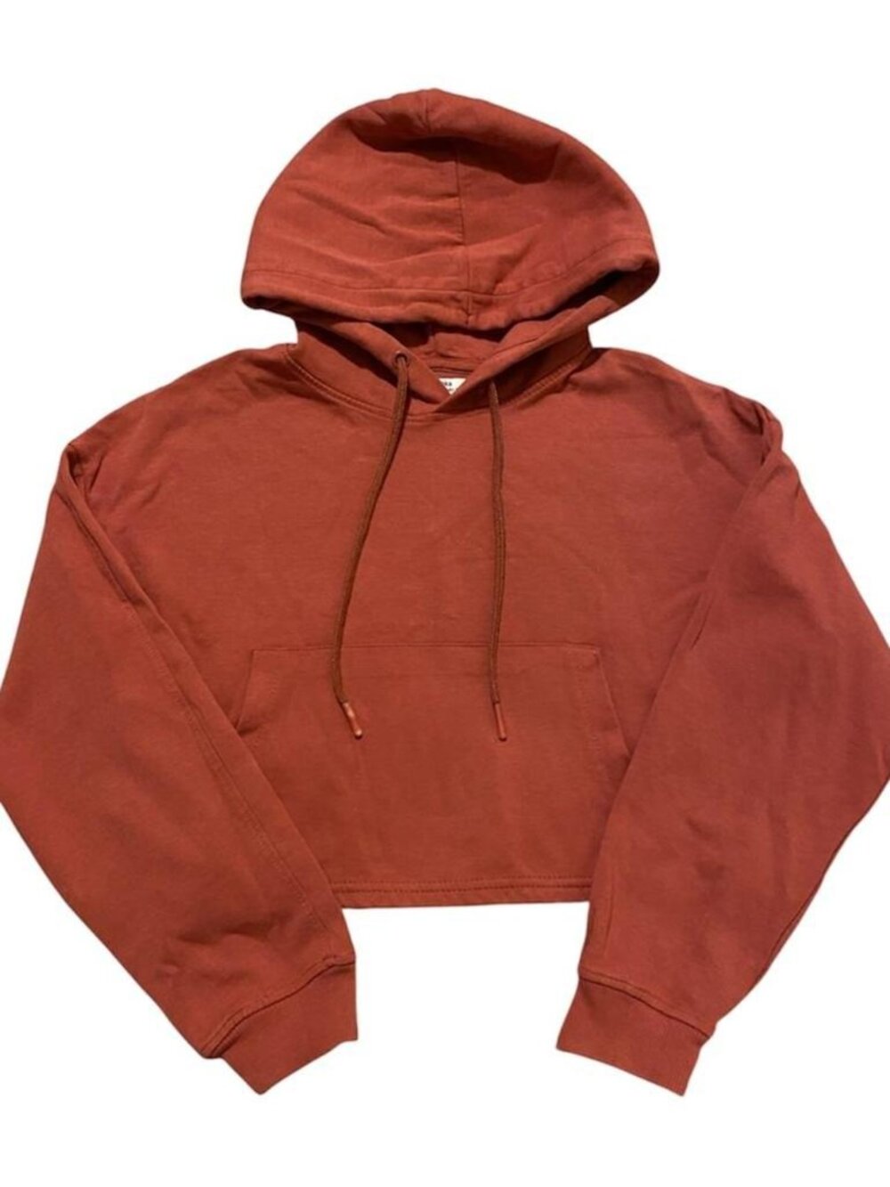 Bershka cropped red hoodie